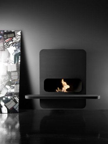 caminetto a parete