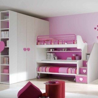 cameretta per bambine con arredi su misura