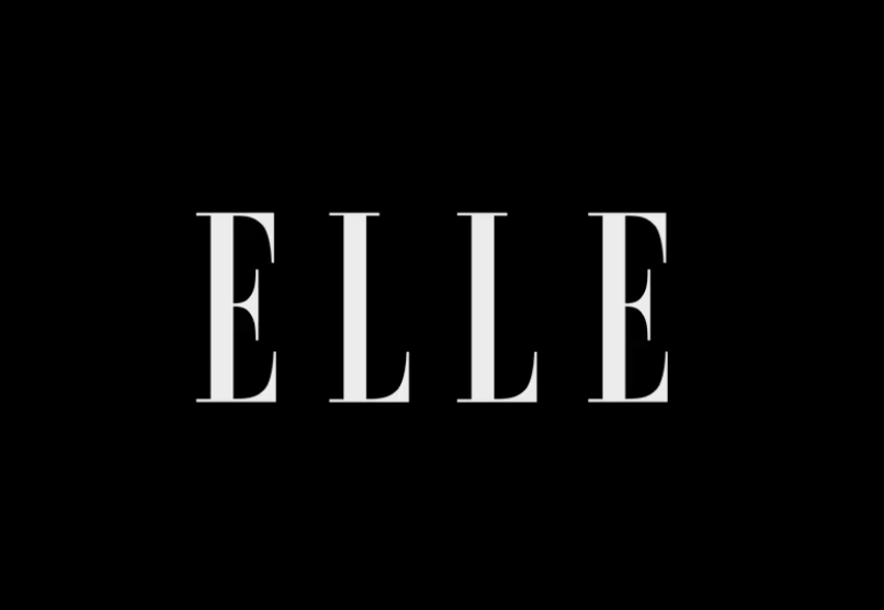 Elle這個字是黑底白字。