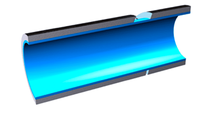 A Blue Pipe With a Hole in It on a White Background — FlowWise in Maroochydore, QLD