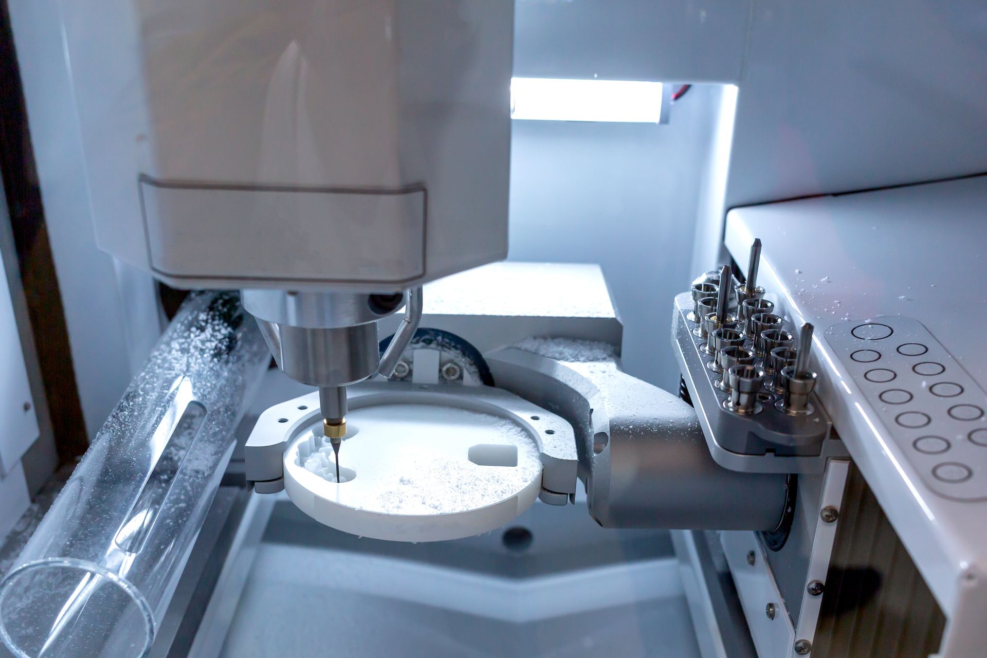 3D dentures being made