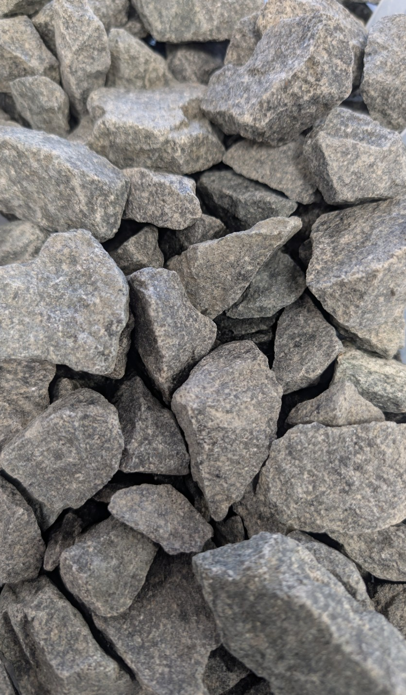 Black granite rocks