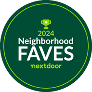 A green circle with the words `` neighborhood faves nextdoor '' on it. | Liebsack Auto Services