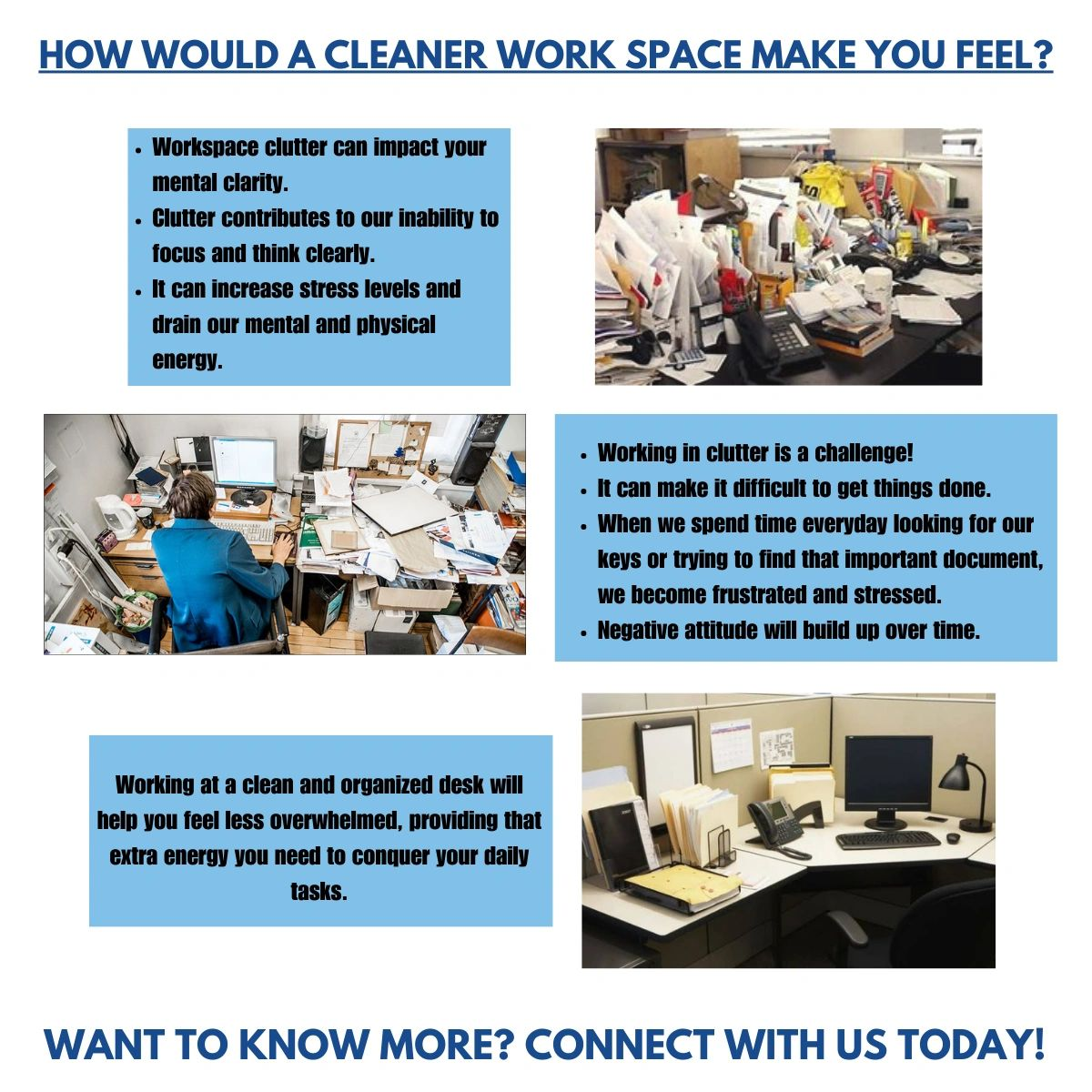 Desk Clutter Newsletter — Elizabeth, NJ — Omega Maintenance Corp