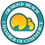 The logo for the ormond beach chamber of commerce