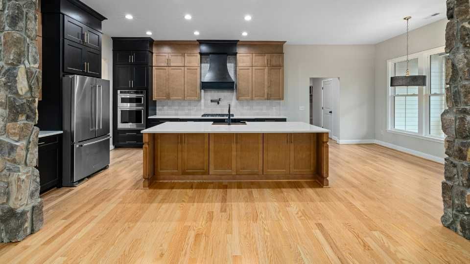 A stylish kitchen with waterproof LVP flooring
