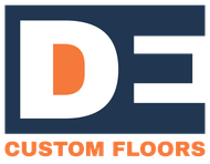 It is a logo for a company called custom floors.