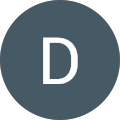 The letter d is in a blue circle on a white background.
