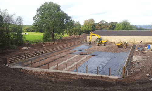 Lazer guided excavations in Bagnall, Stoke-on-Trent