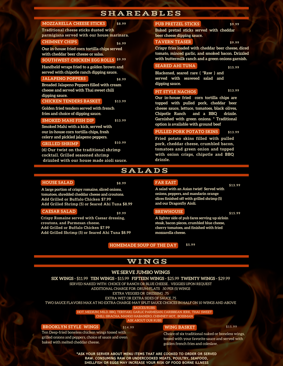 Menu l Palm Bay, FL l Copper Chimney Grill & Bar