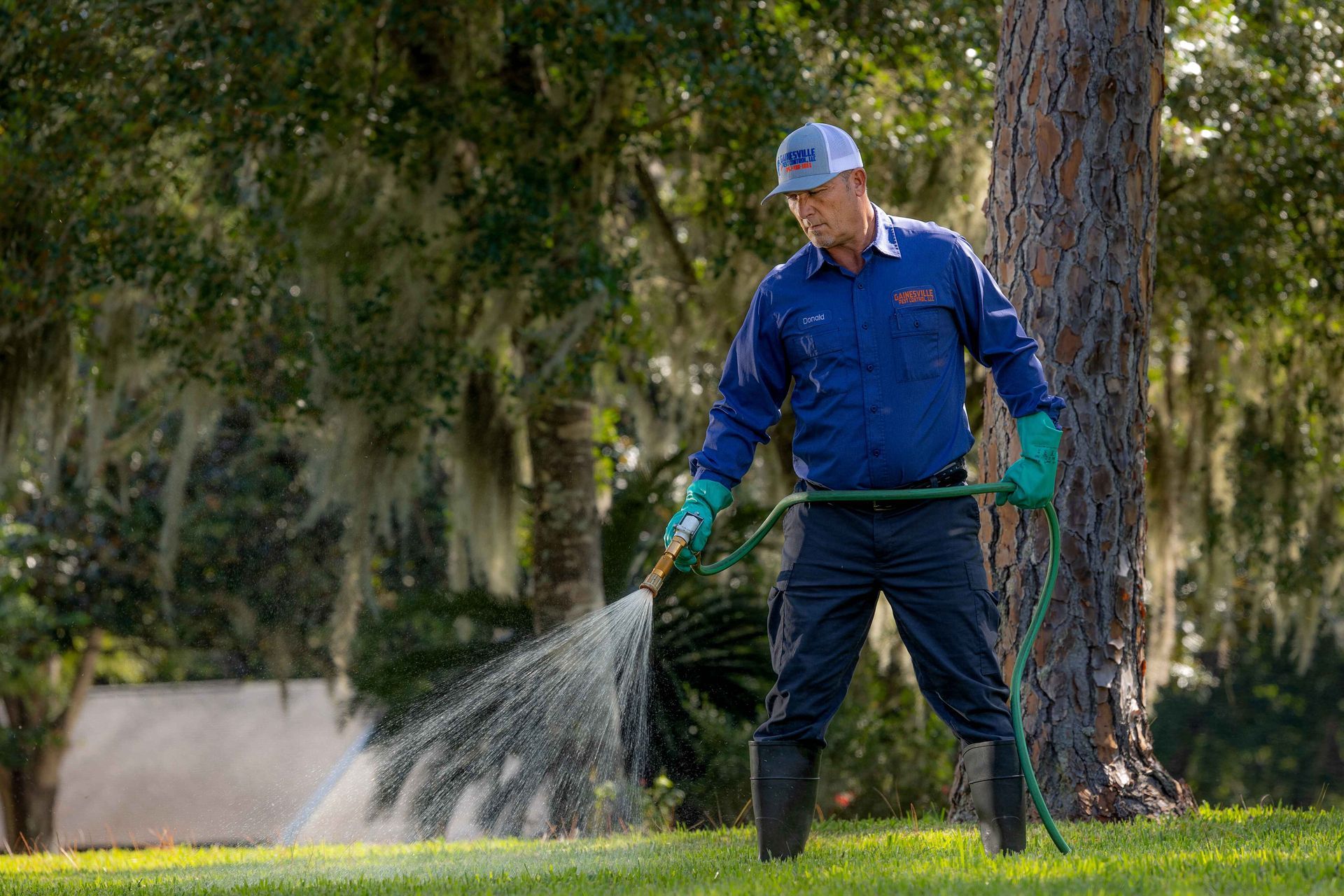 Gainesville Pest Control's lawn treatment in Gainesville, FL