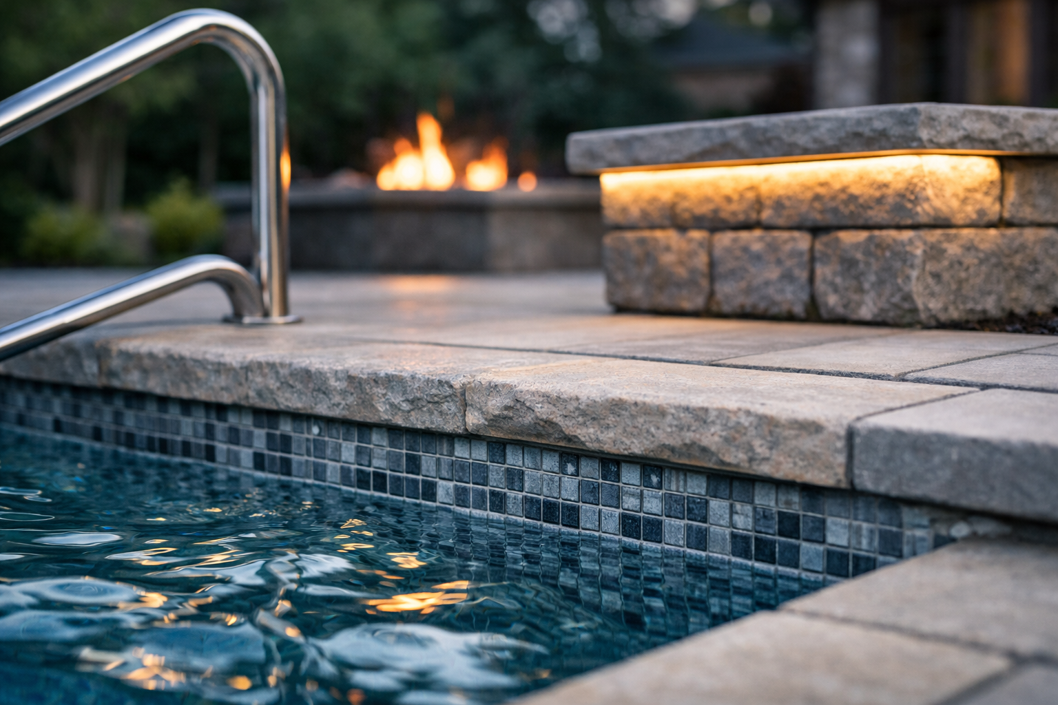 Luxury pool and backyard