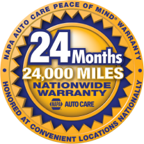 Napa auto care has a 24 month nationwide warranty | J&H Automotive Inc