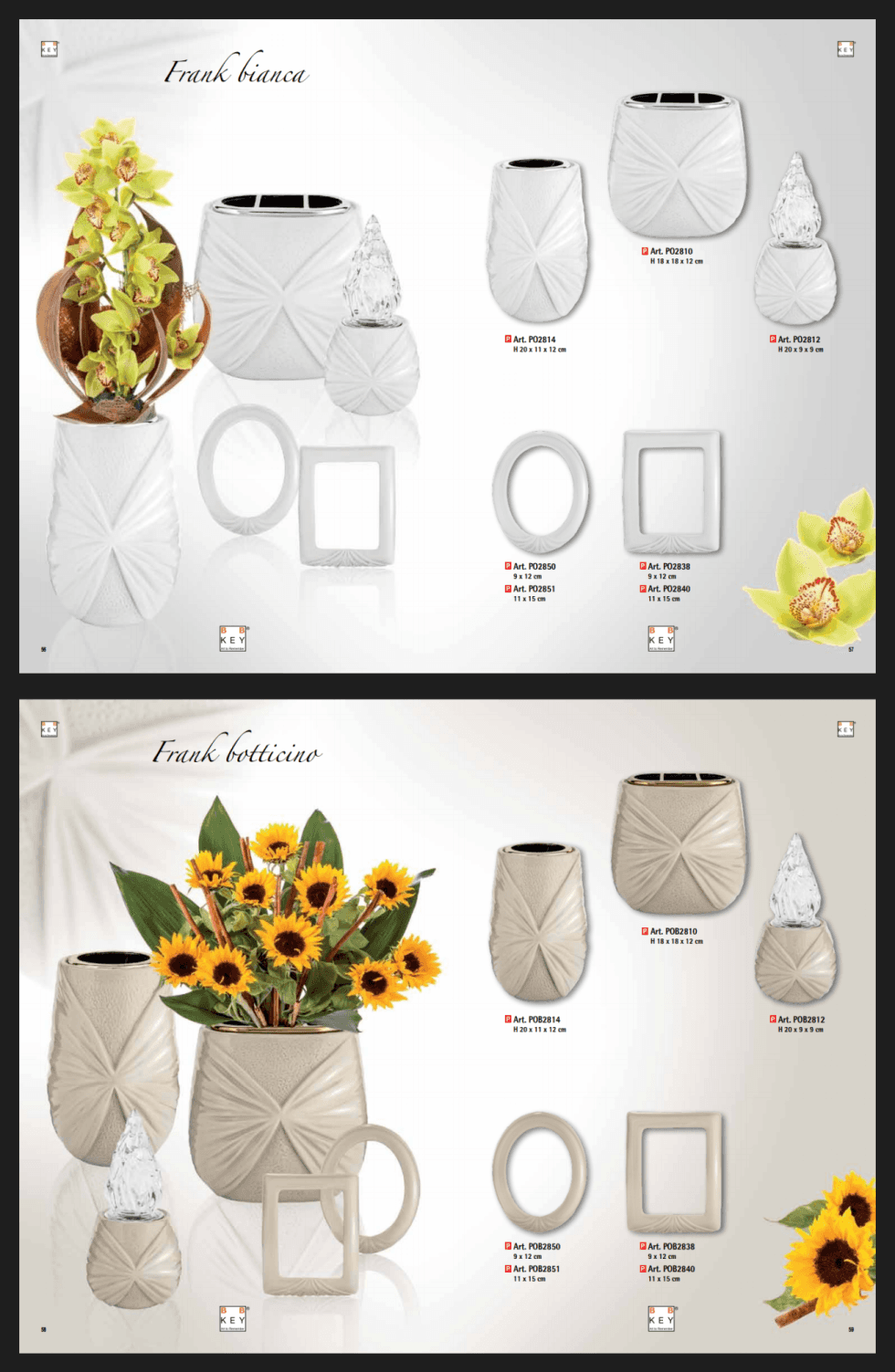 catalogo di oggetti funebri