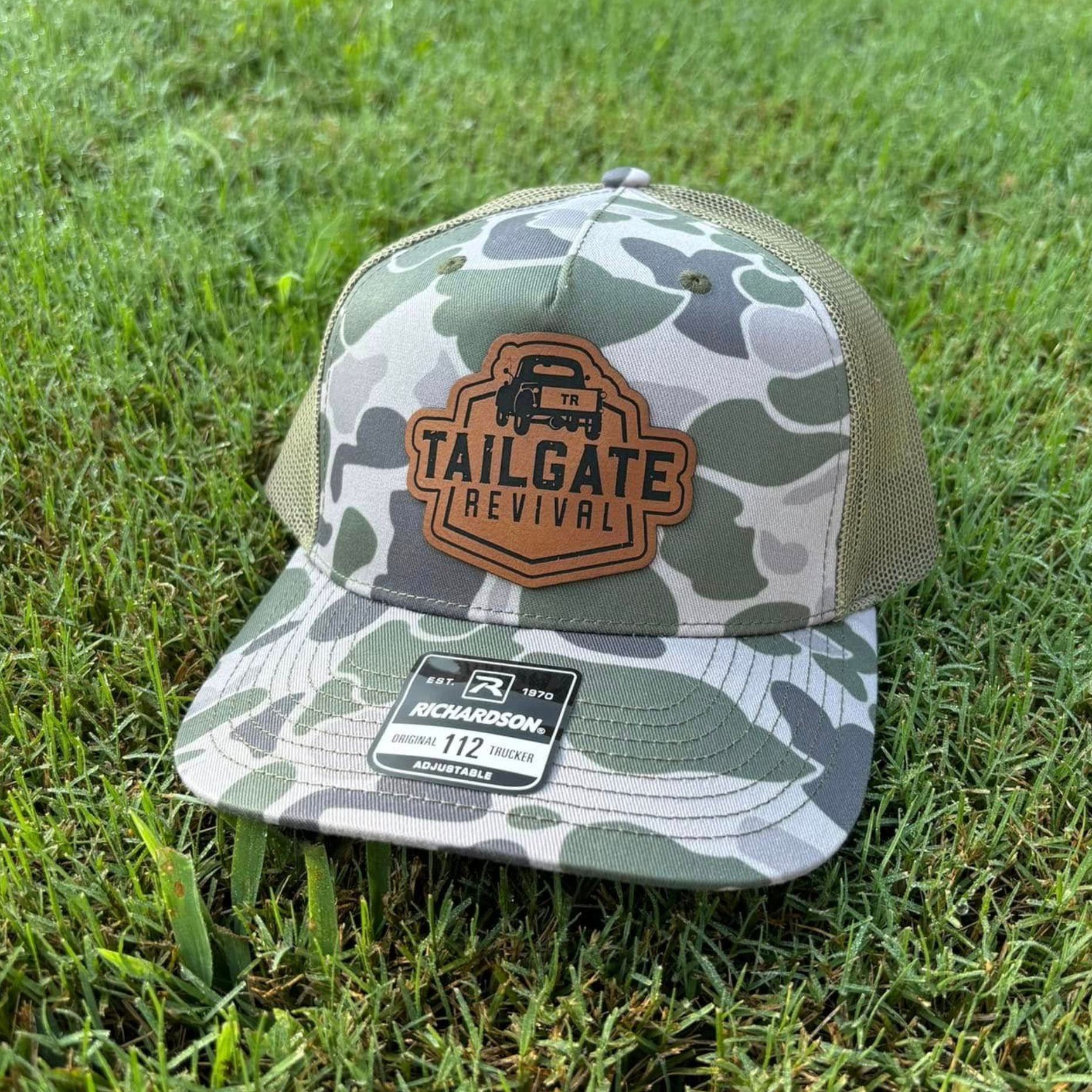 Laser-Engraved Leather Patch Hats Big Pine Customs Inc