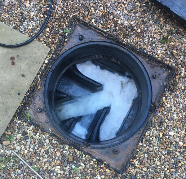 using soap to clear blockage in pipes