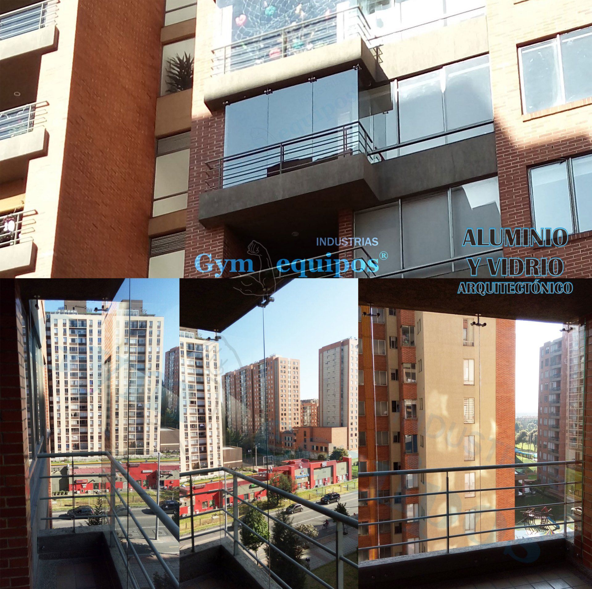 encerramiento vidrio bogota industrias gym