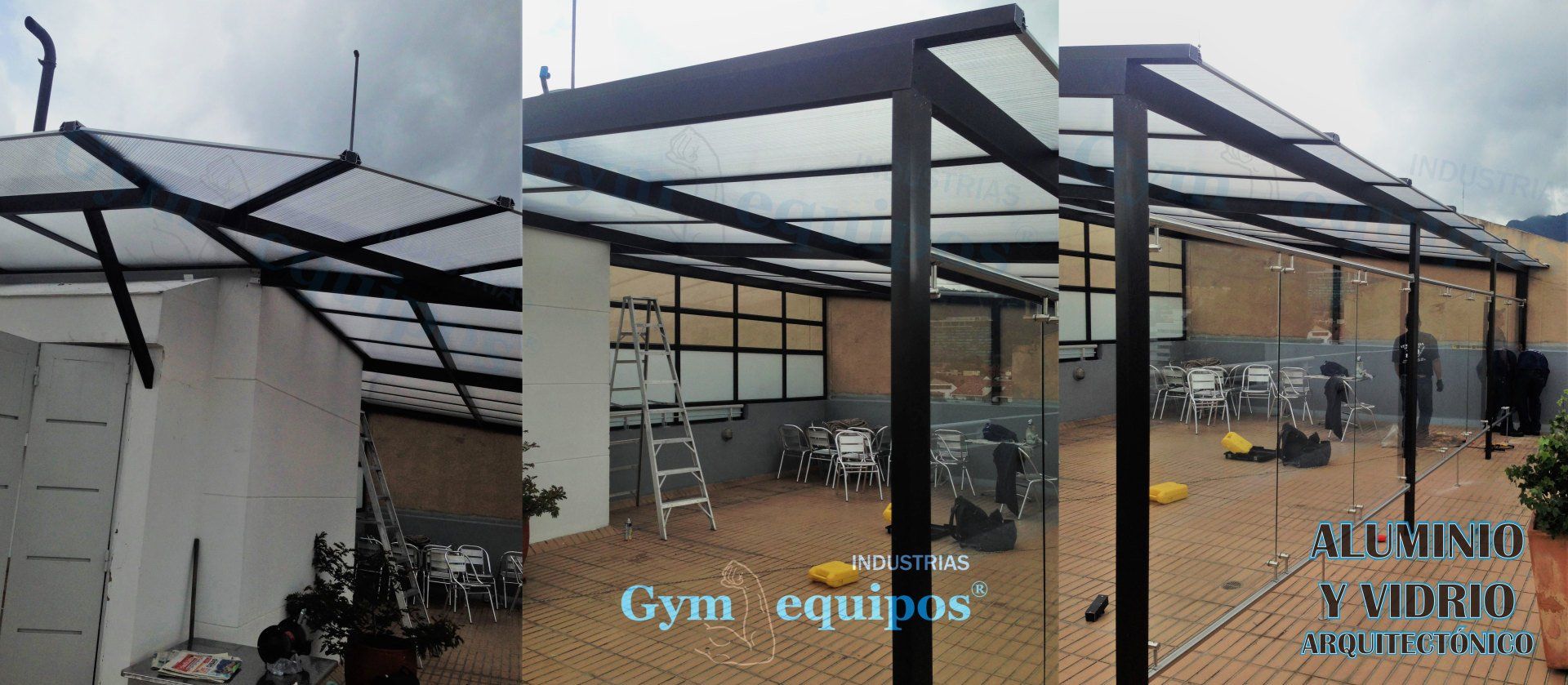 aluminio arquitectonico techo industrias gym