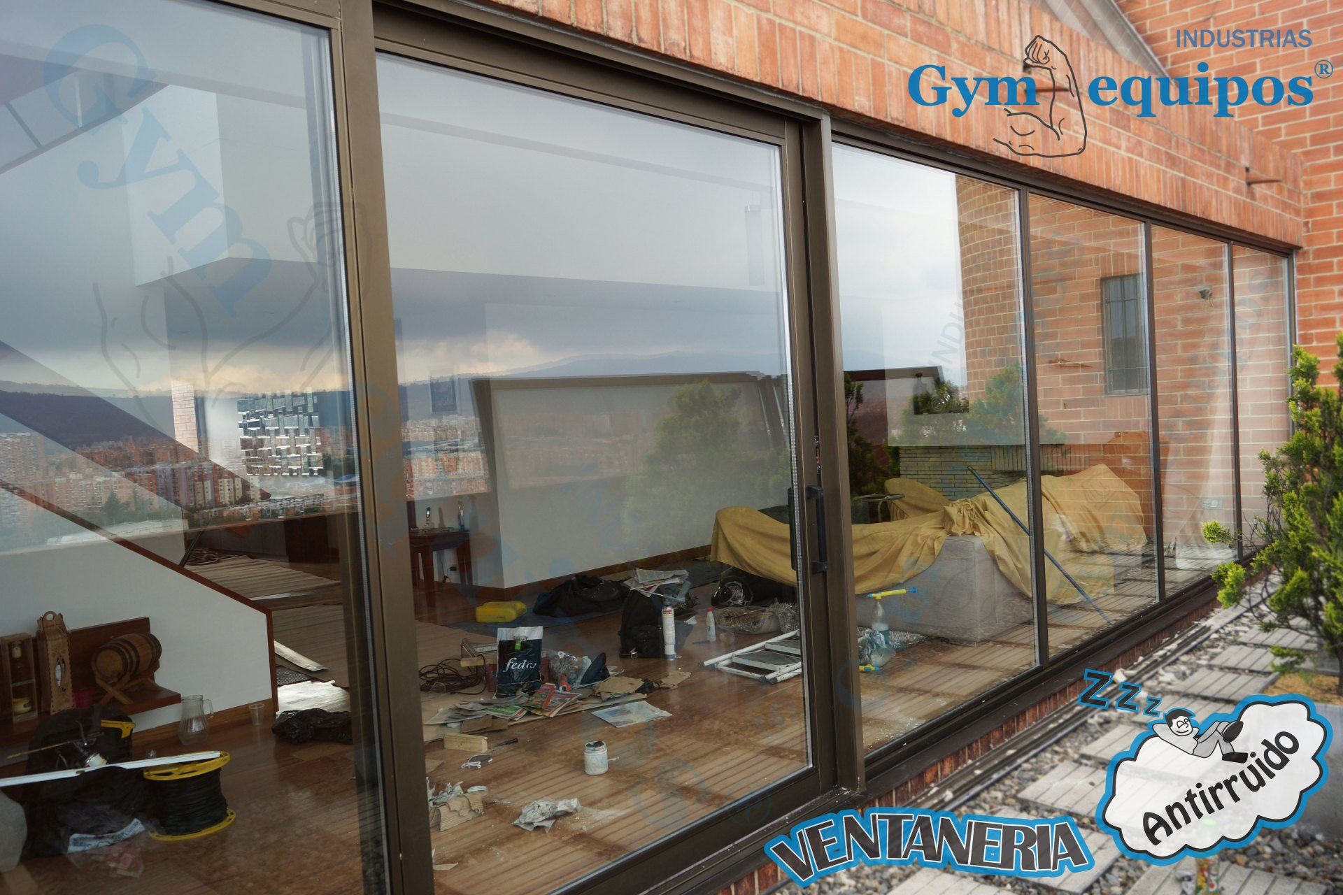 puerta ventana corredera antirruido industrias gym