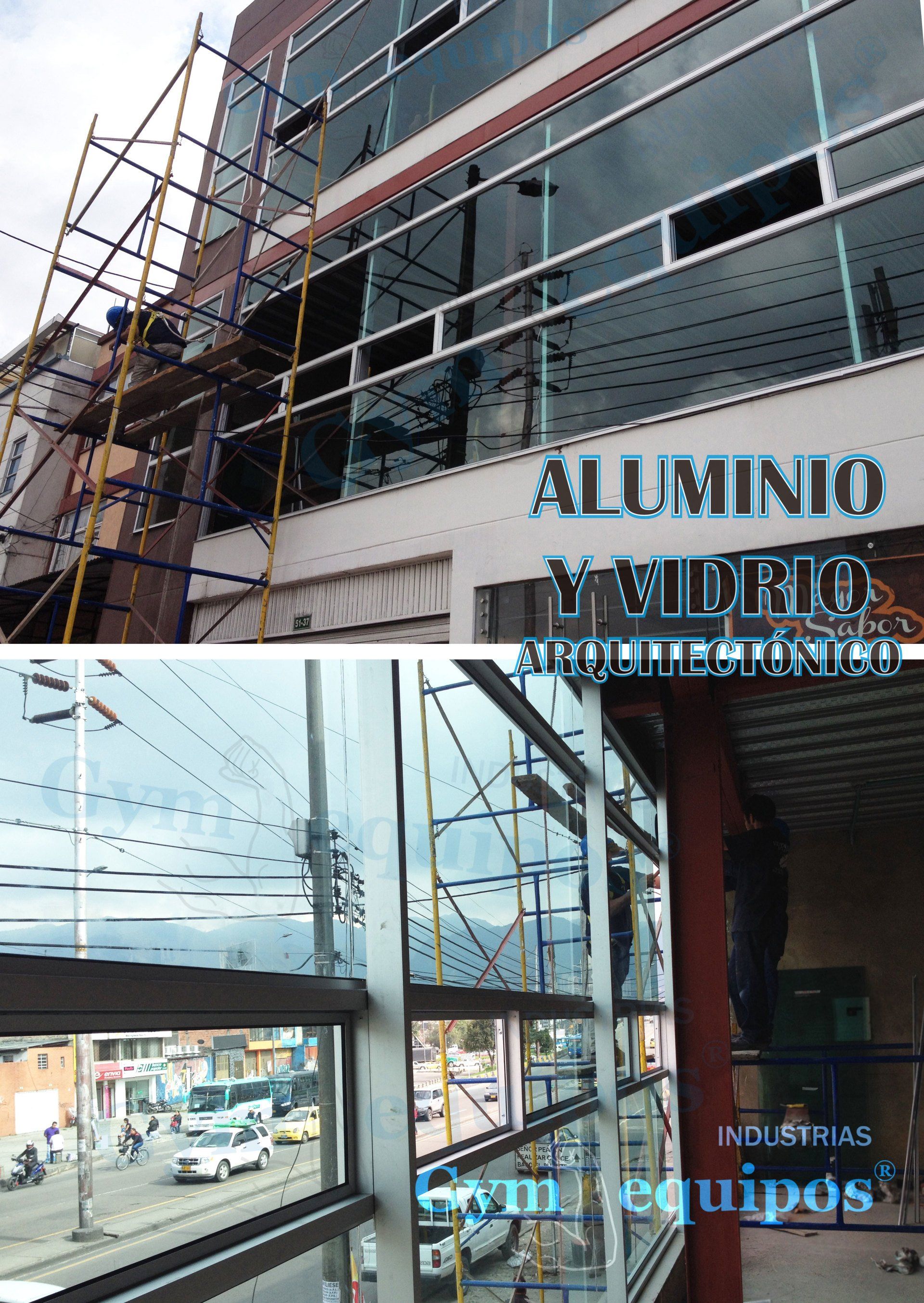 fachada aluminio vidrio bogota industrias gym