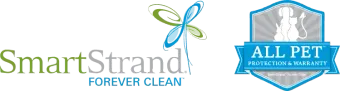 The logos for smartstrand and all pet are shown on a white background.