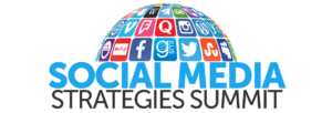 A logo for the social media strategies summit
