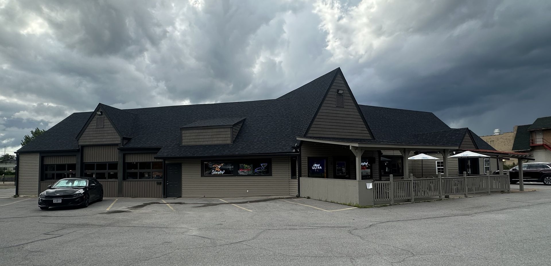 Aerial view of residential area