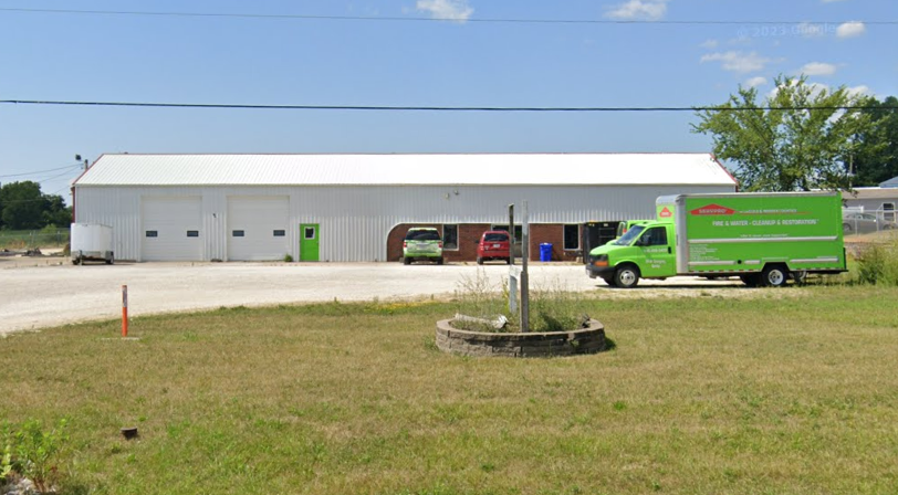 Commercial area parking lot
