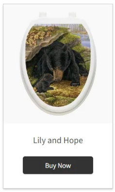 toilet decal with bears