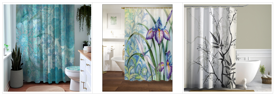 shower curtain collage
