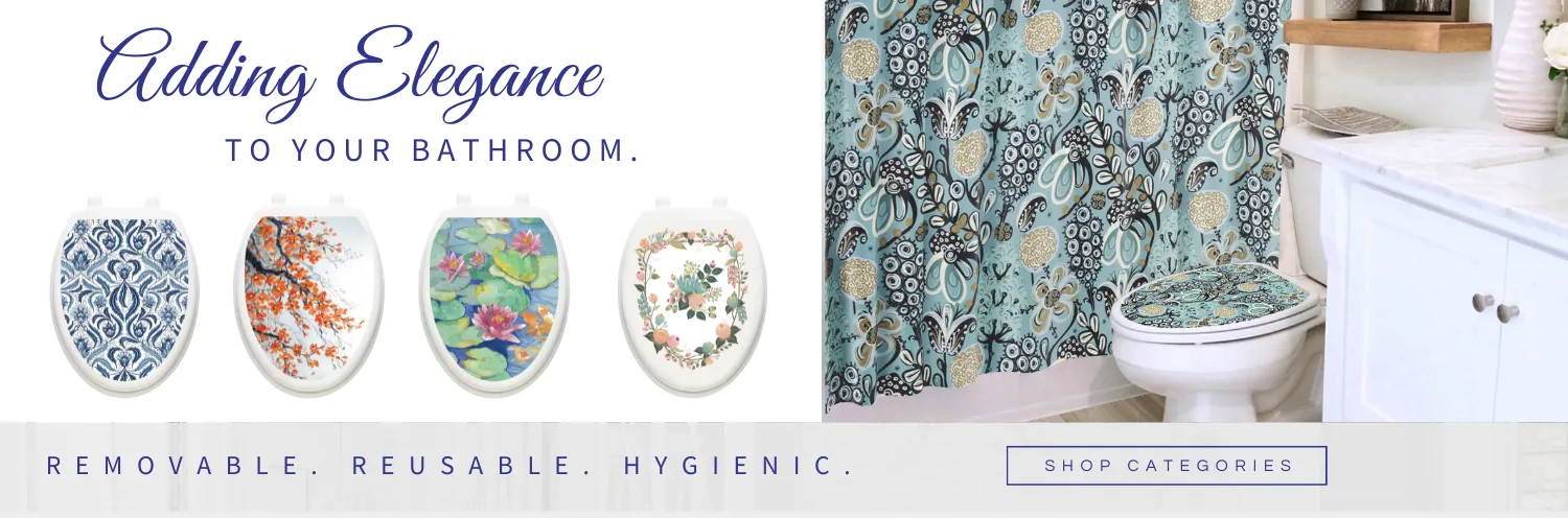toilet decals with matching shower curtains