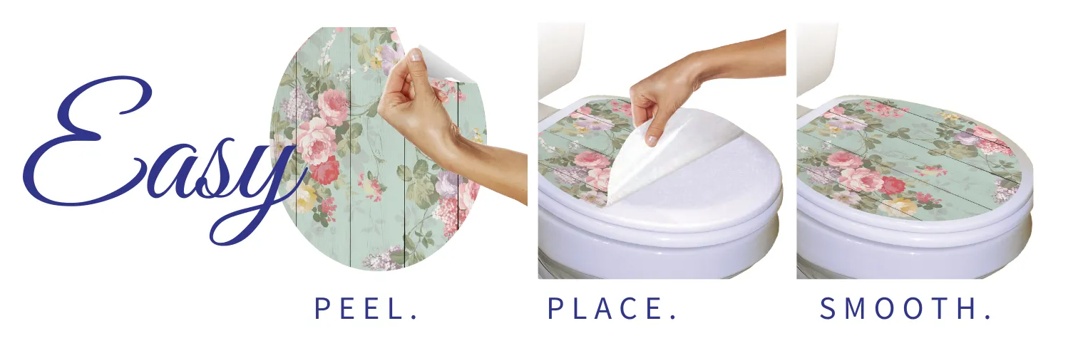 how to apply toilet tattoos vinyl decals on toilet