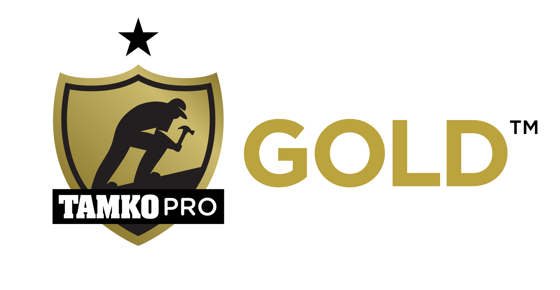 TAMKO Building Products LLC logo with black text on a red and white rectangular background.