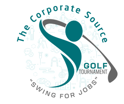 The Corporate Source logo for the Swing for Jobs Golf Tournament