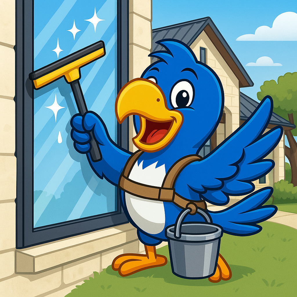 The logo for paradise pro wash shows a house and palm trees.