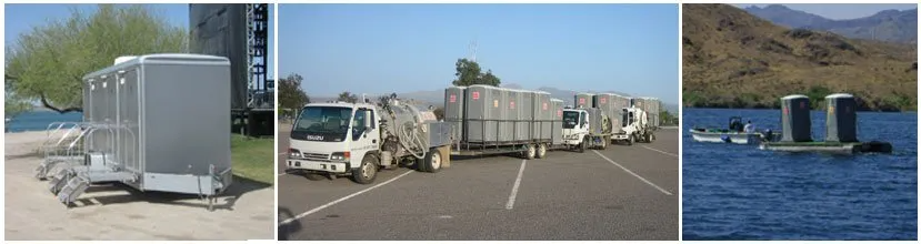 Portable Trailers Being Transported