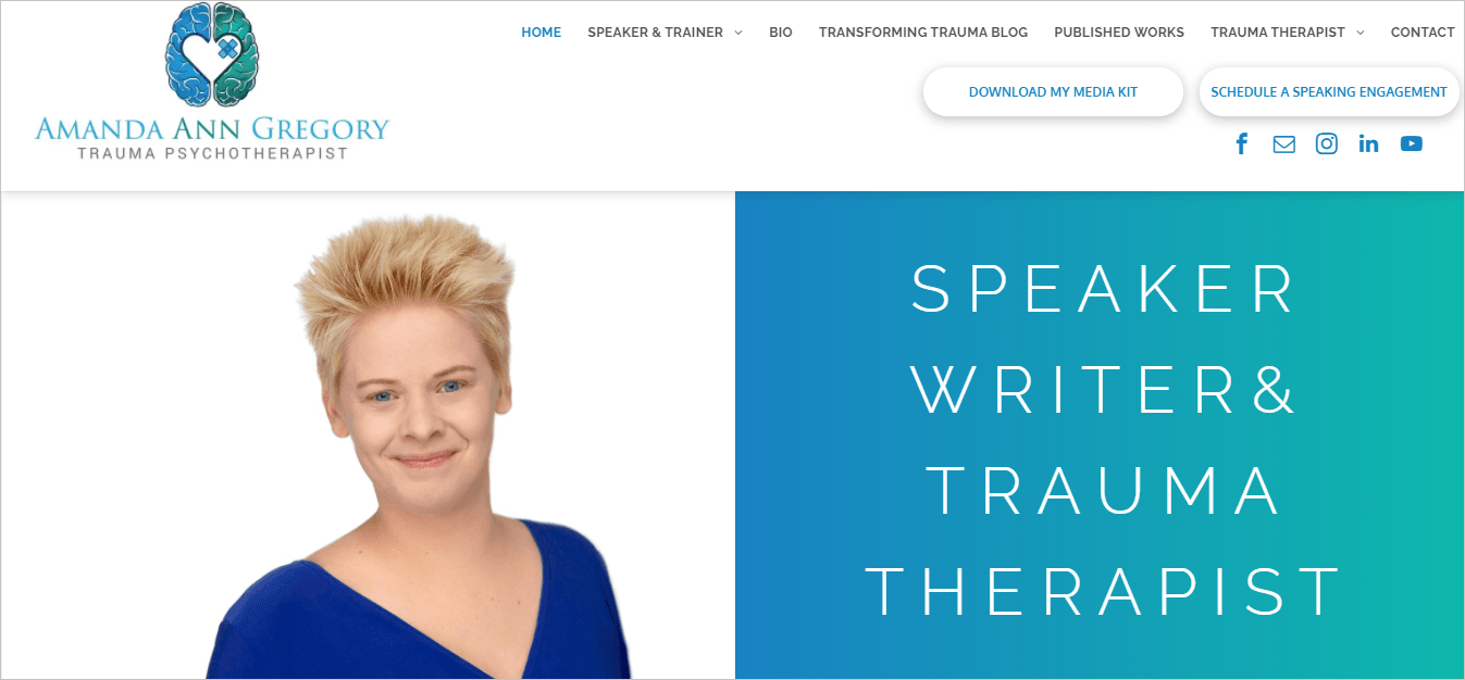 Amanda Ann Gregory | Trauma Psychotherapist, Speaker, Writer