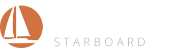 Sailing Starboard logo with a sailing yacht