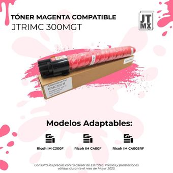 Toner magenta compatible jtrimc 300mgt modelos adaptables :
