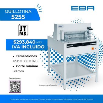 Un anuncio de una guillotina cortadora de papel modelo 5235