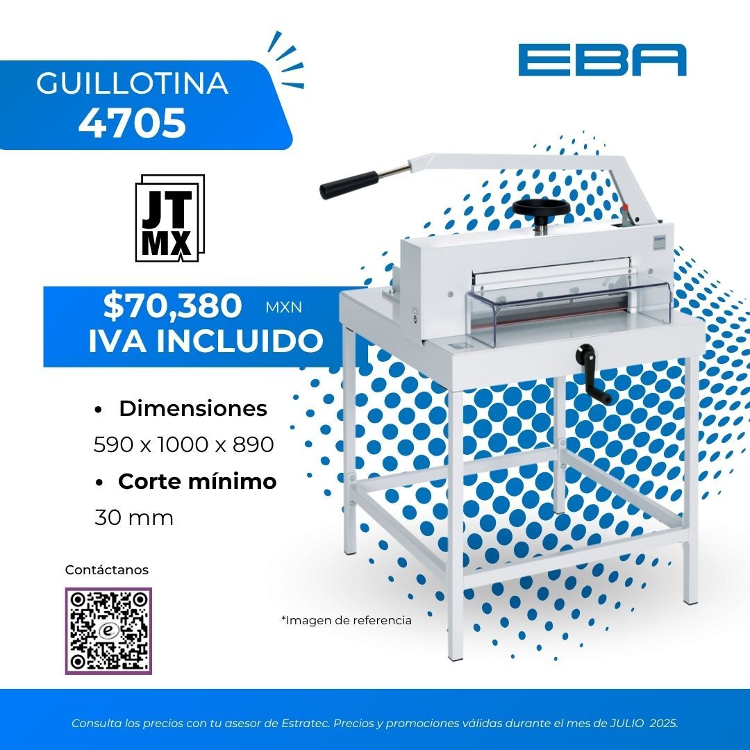 Un anuncio de una máquina guillotina que cuesta $ 70,380