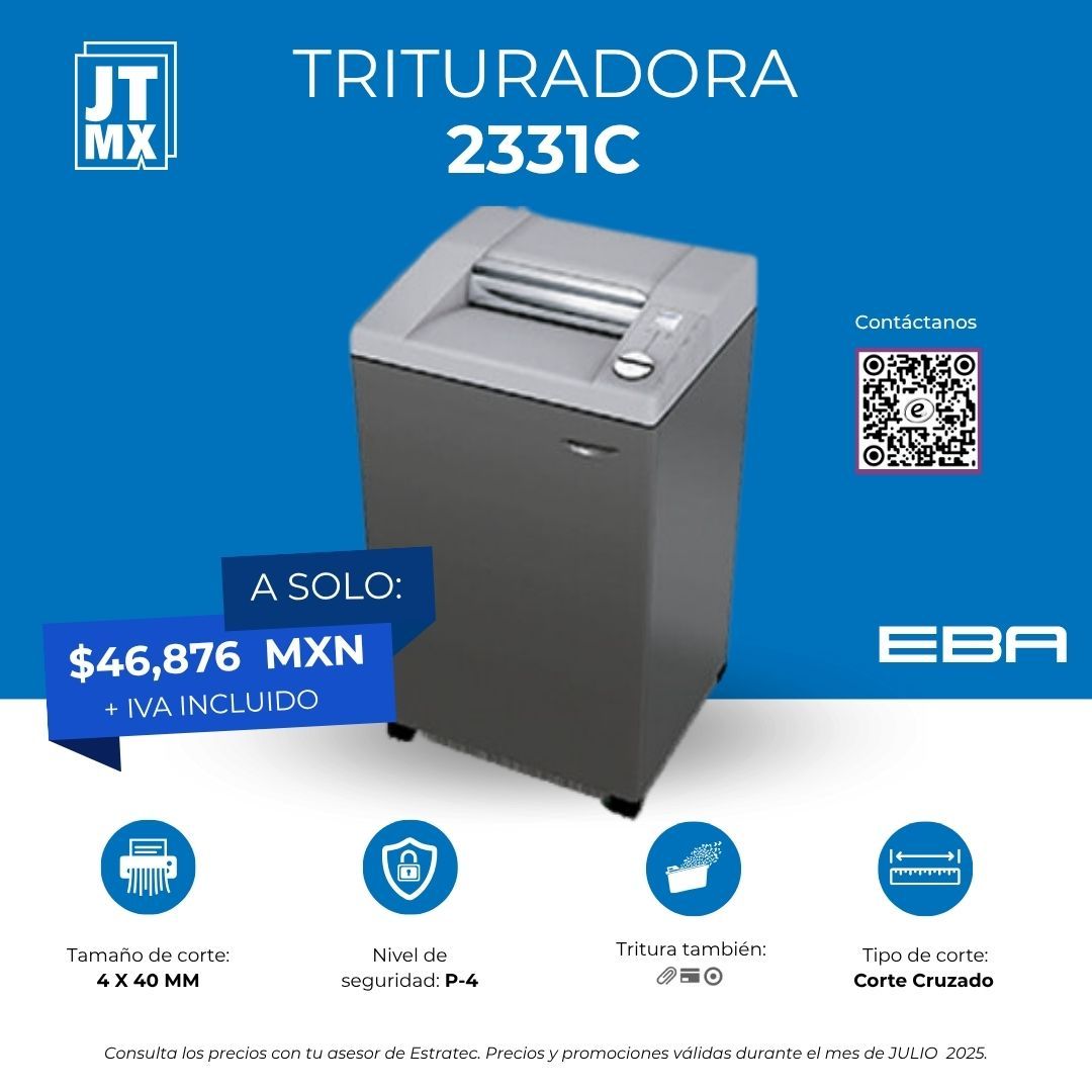 Un anuncio de una trituradora de papel que cuesta $ 46,876