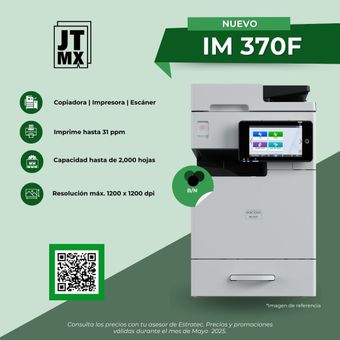 Una imagen de una impresora con un código QR.