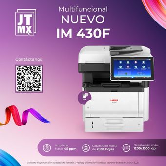 Un anuncio de una impresora que dice nuevo im 430f