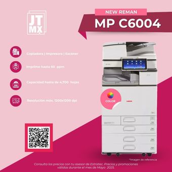 Un póster para una nueva impresora remanufacturada MP C6004