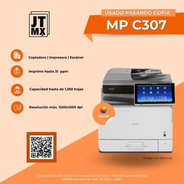 Un anuncio de una impresora jt mx mp c307