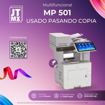 A poster for a printer that says usado pasando copia pro 8120s