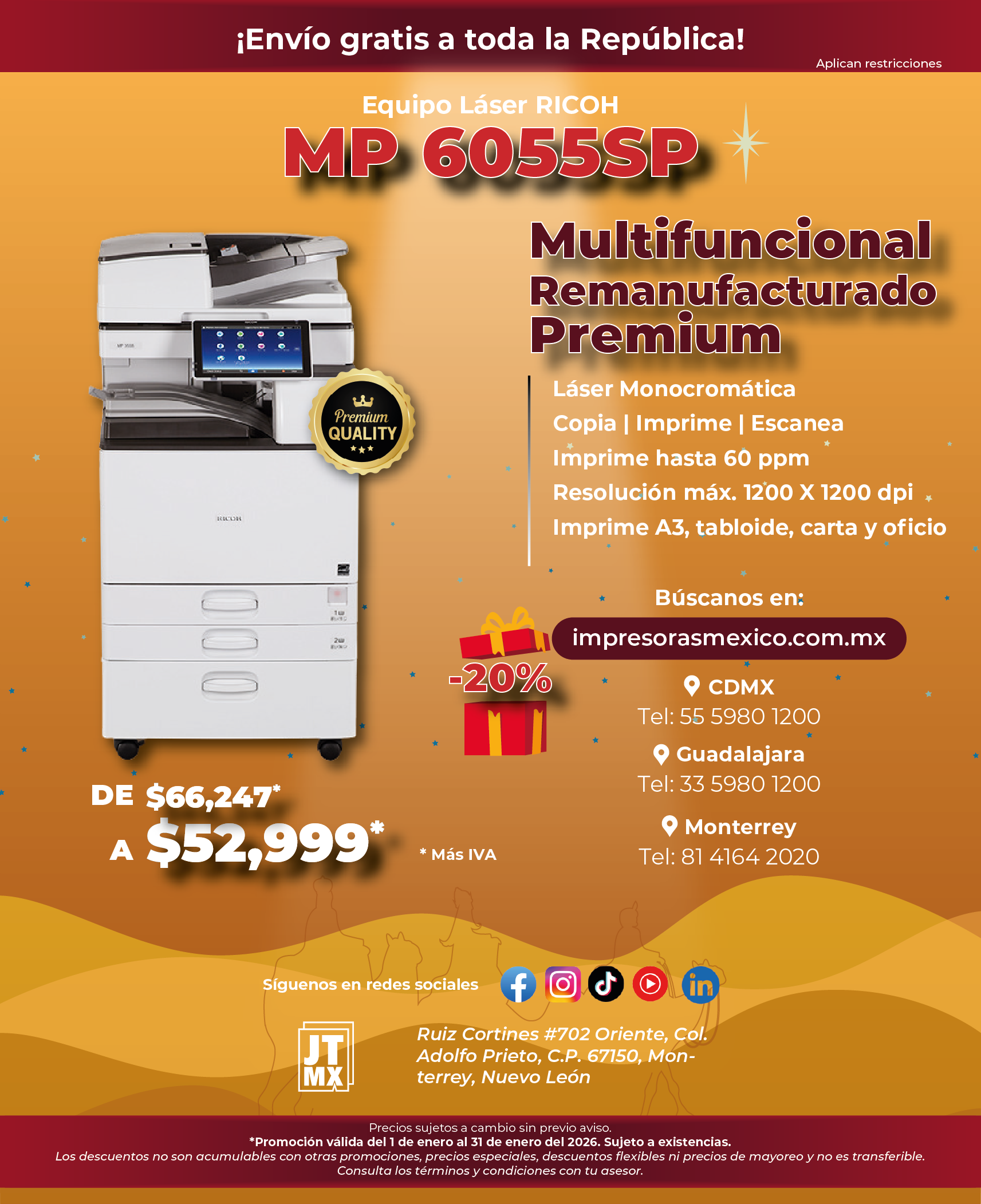 Se anuncia una impresora jt mx mp 3550