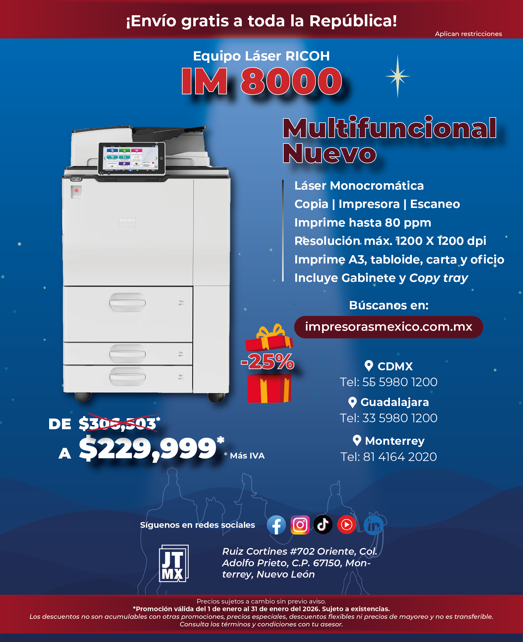 Un anuncio de una impresora que dice nuevo im 430f