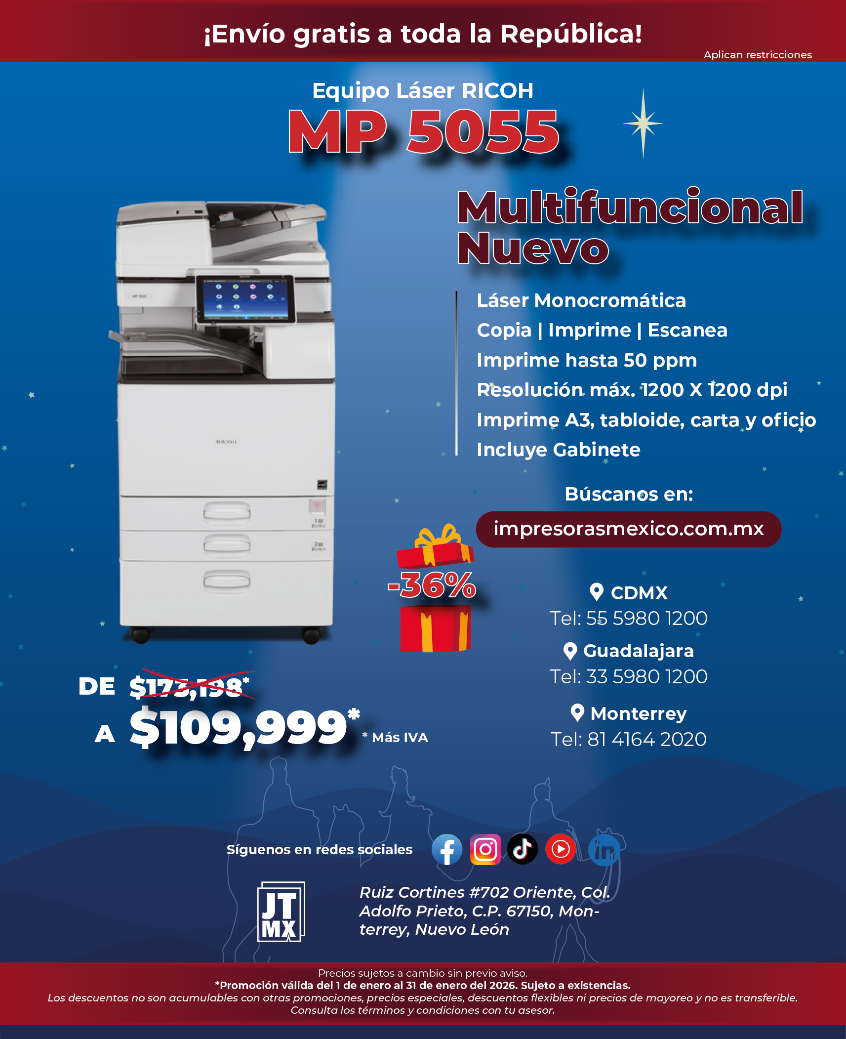 Un anuncio de una impresora que dice nuevo im 430f